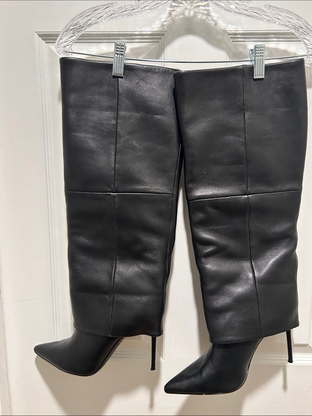 Steve Madden Classic Black Knee-High Stiletto Boots